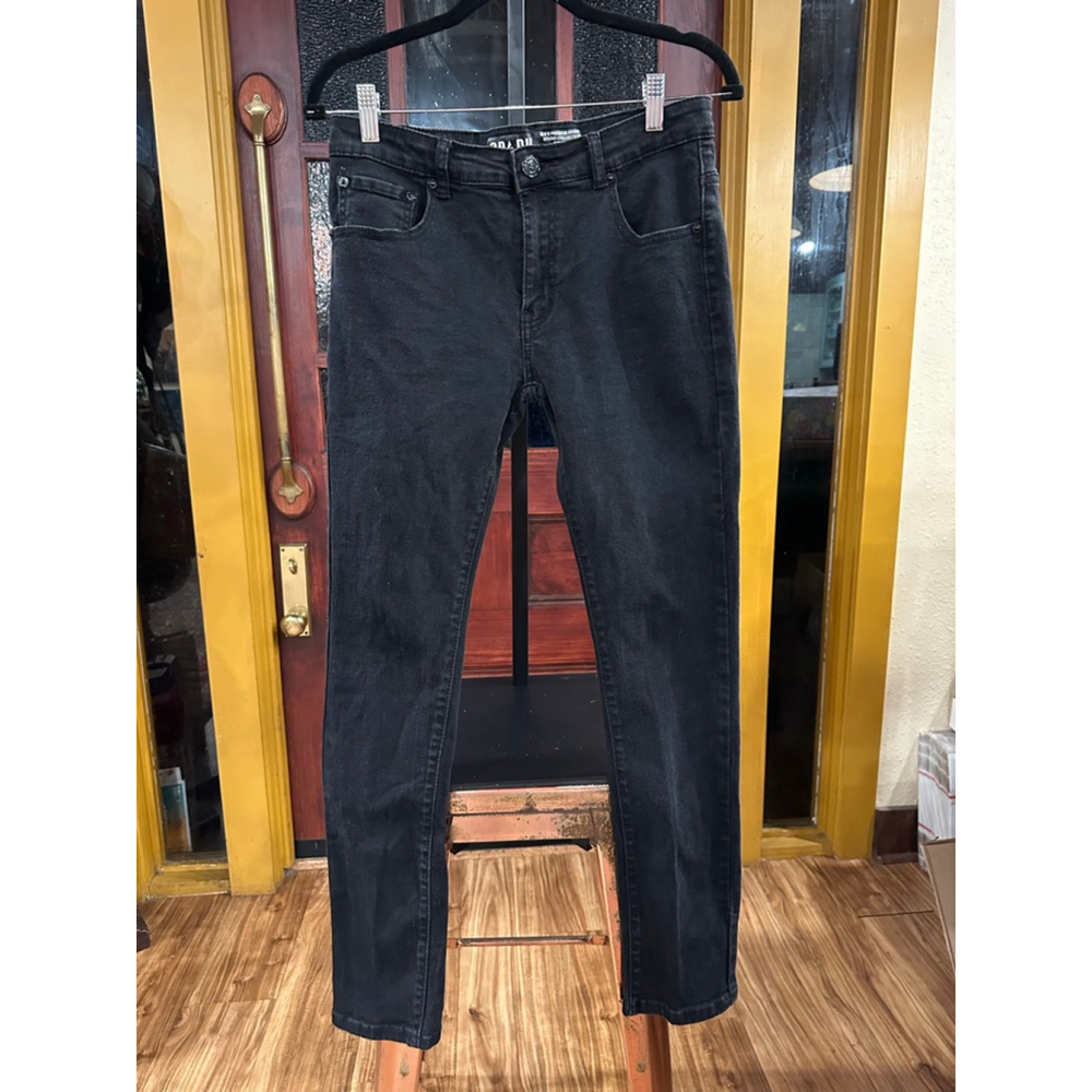 Men's SPARK Black Skinny Stretch Jeans Waist 32